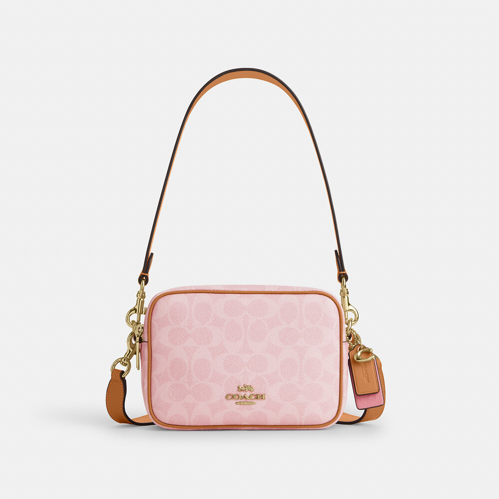 Coach Outlet Mini Carey Crossbody Bag In Signature Canvas With Charms
